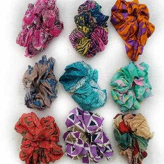 Recycled Silk Scrunchie - Assorted