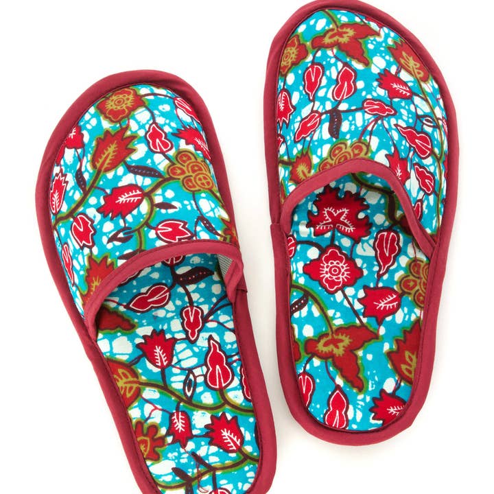 Ankara Cloth Slippers, Small - Assorted