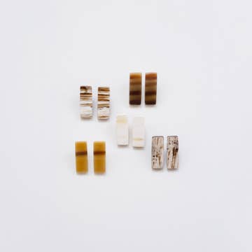 Rectangle Horn Earrings - Assorted