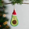 Felt Avocado Wool Ornament (5&quot; H)