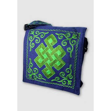 Mandala Embroidered Bag with Flap