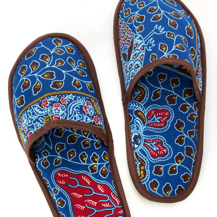 Ankara Cloth Slippers, Medium - Assorted
