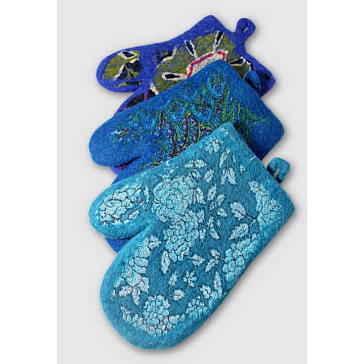 Cotton-Infused Felt Oven Mitt - Assorted