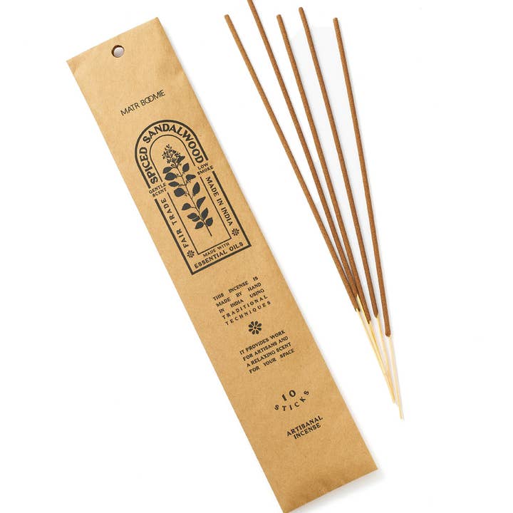 Spiced Sandalwood Incense, 10 Sticks