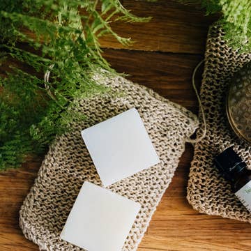 Natural Crochet Hemp Scrubbie Soap Bag (4&quot; x 6&quot;)