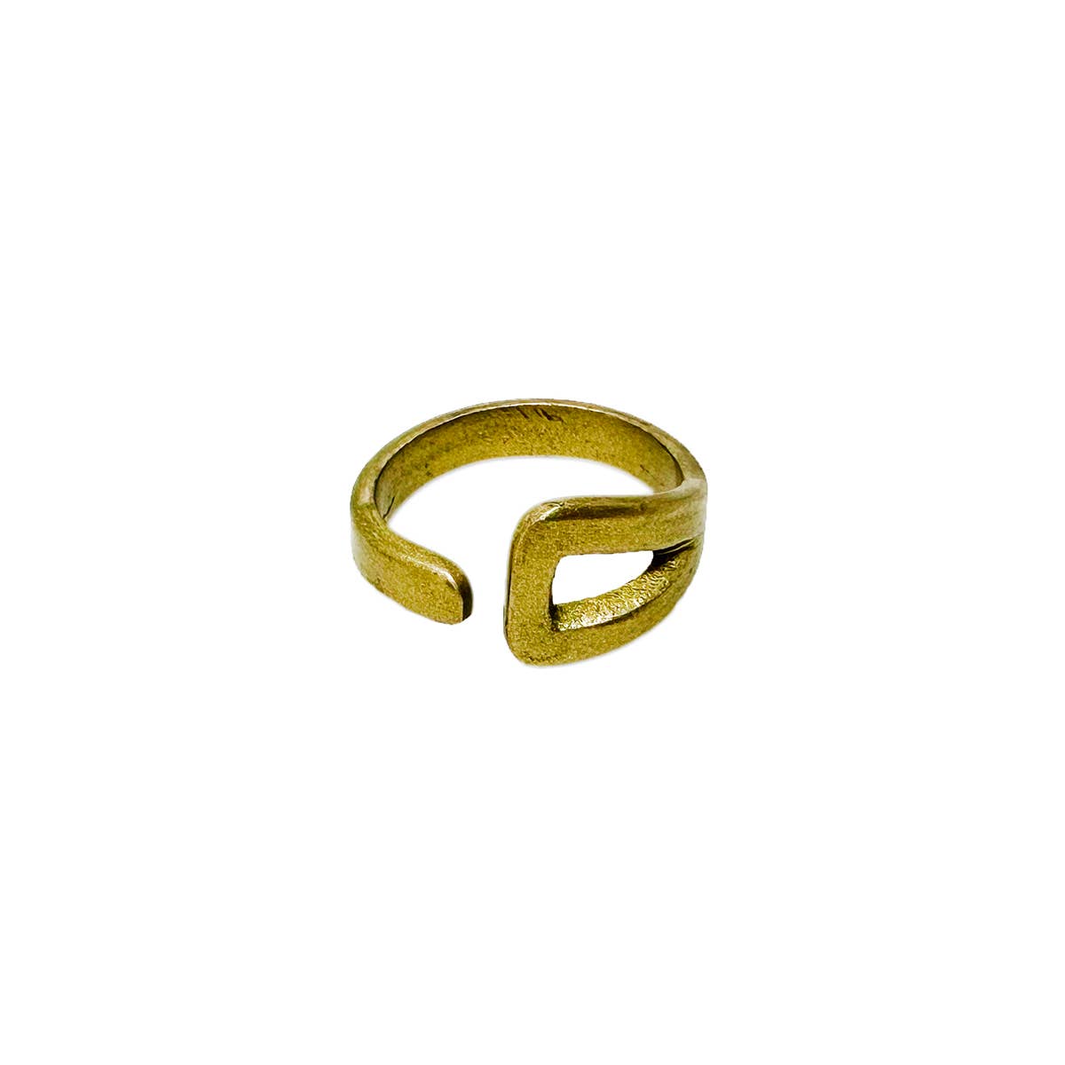 Gold-Plated Open Triangle Wrap Ring