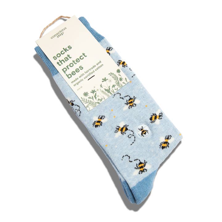 Blue Protect Bees Socks, Small