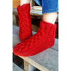 Cable Knit Wool Slippers - Assorted
