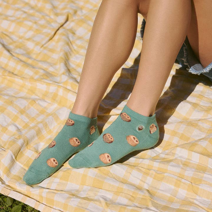 Green Protect Owls Footie Socks
