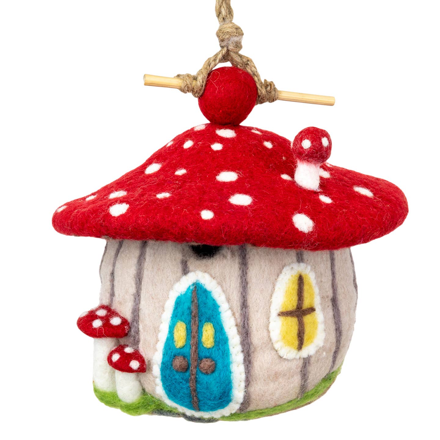 Forest Mushroom Felt Birdhouse