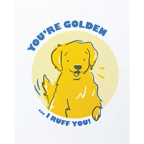 Golden Retriever Love Recycled Paper Card