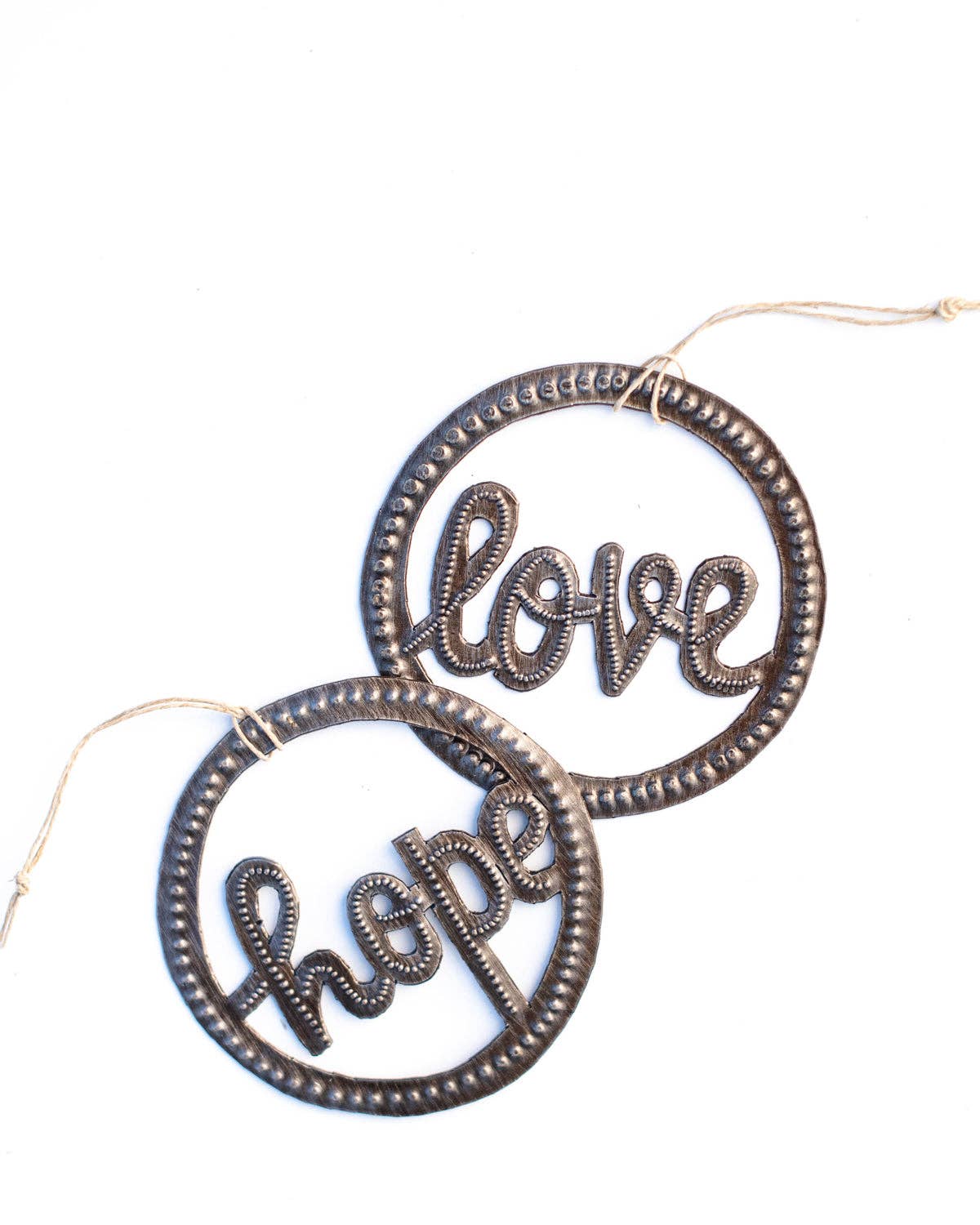 Love Circle Metal Art Ornament