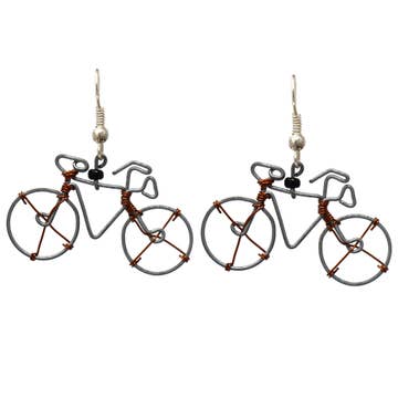Wire Bicycle Earrings
