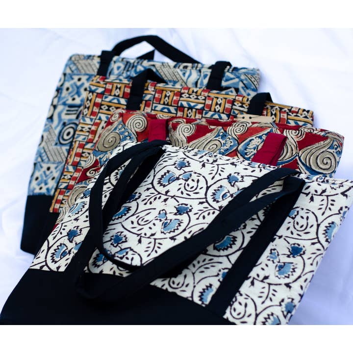 Kantha Kalamkari Tote Bag - Assorted