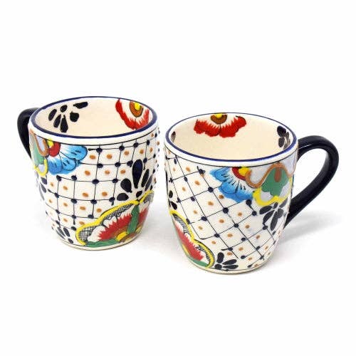 Dots & Flowers Ceramic Mug