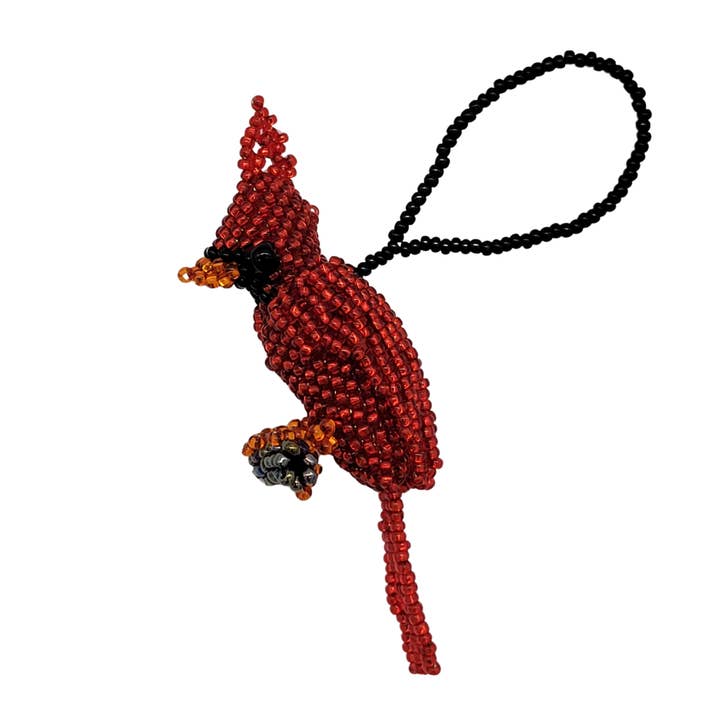 Deluxe Beaded Cardinal Ornament