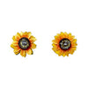 Gourd Painted Sunflower Earrings (2&quot; L)