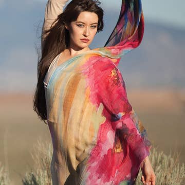 Floral Multicolor Reena Fine Wool Shawl