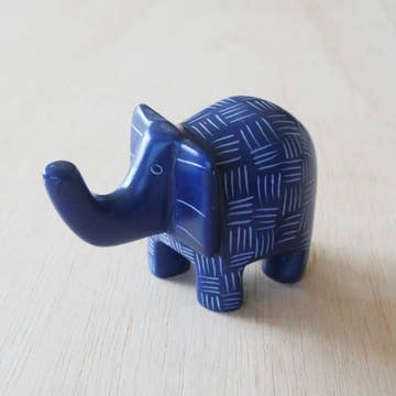 Bright Kisii Stone Elephant - Assorted