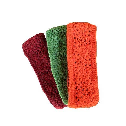 Flower Crochet Wool Earwarmer - Assorted