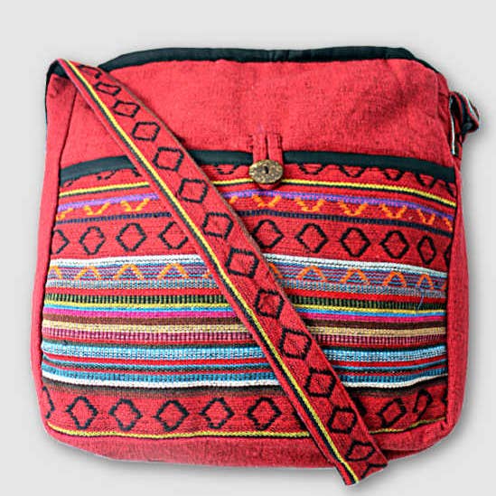Stripe Gyari Shoulder Bag (12" Sq)