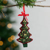 Christmas Tree Embroidered Cotton Ornament (5.5&quot; L)