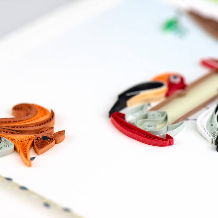 Quilled Bird Feeder Card