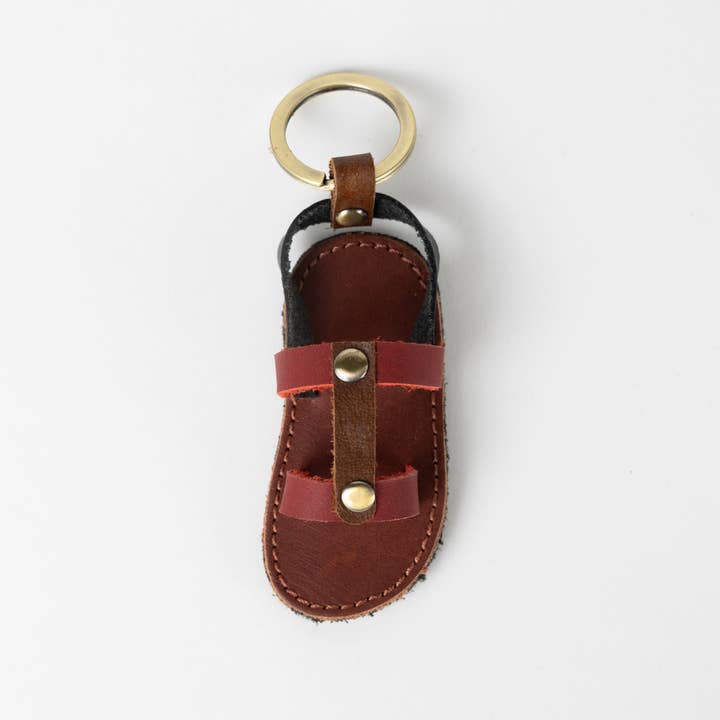 Leather Sandal Keychain (3&quot; L)