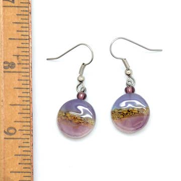 Tiny Round Glass Earrings - Assorted