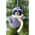 Felt Raccoon Ornament with Scarf