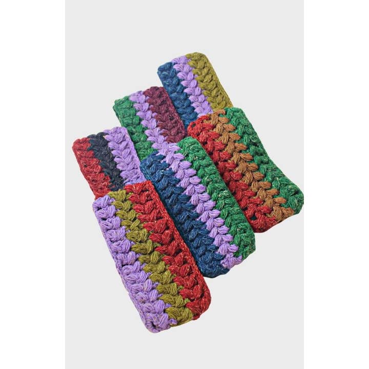 3-Color Crochet Hemp &amp; Wool Earwarmer - Assorted