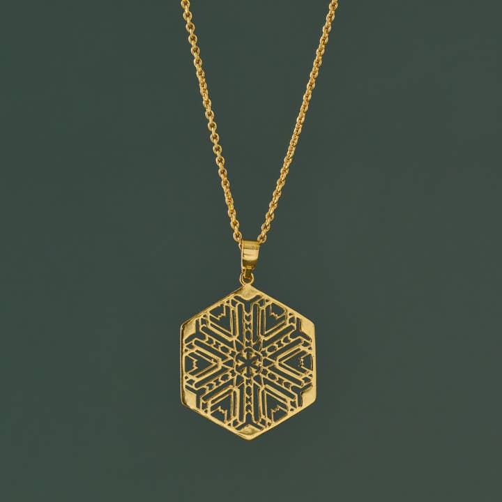 Mandala Brass Medallion Necklace (32&quot; L)