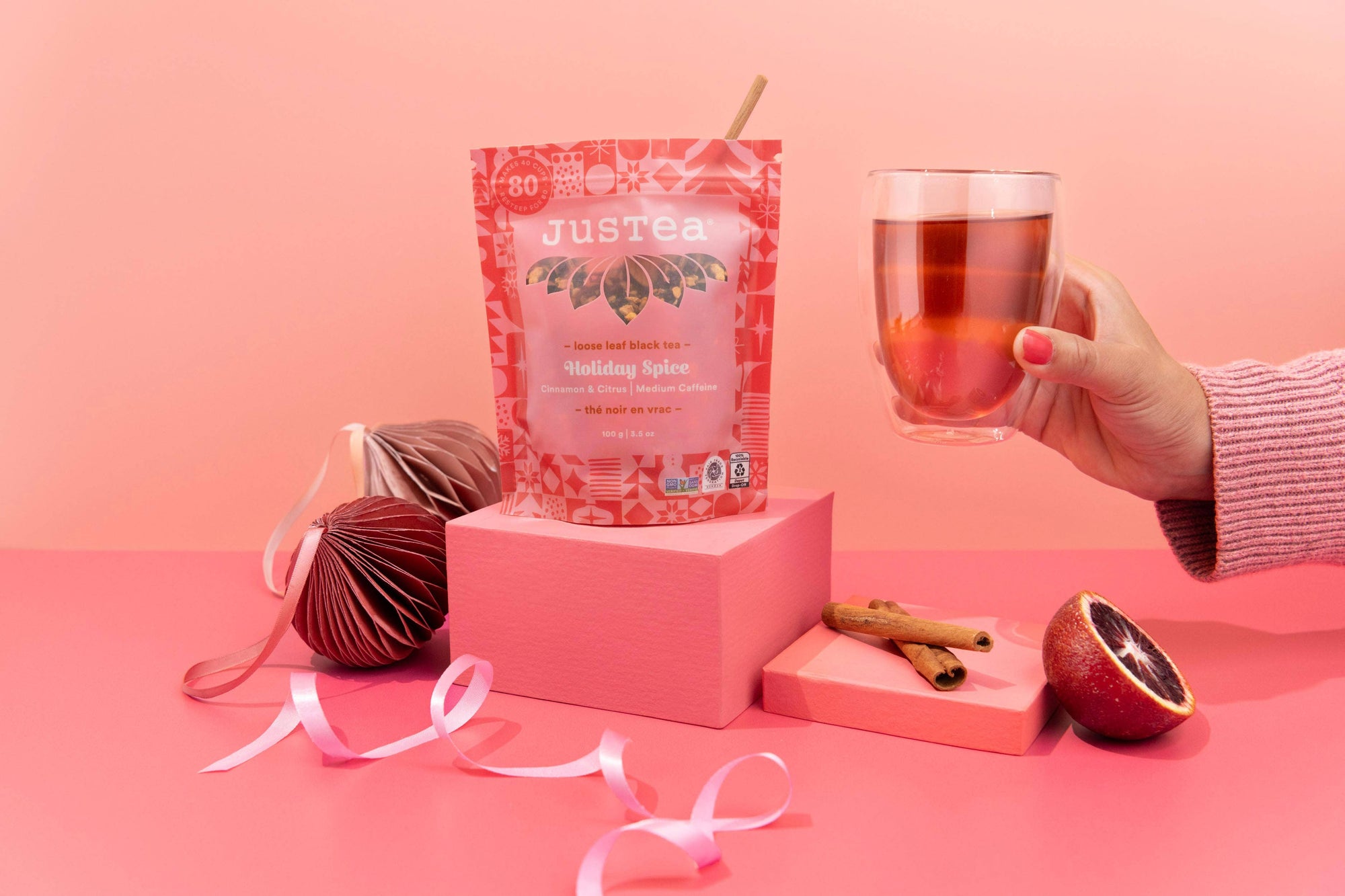 Holiday Spice Stand-up Pouch -Organic, Fair-Trade, Black Tea