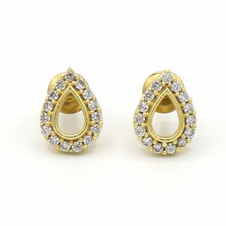 Sparkle Teardrop Stud Earrings