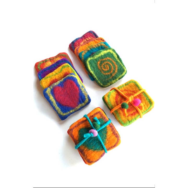 Felt Coasters - Set of 4 - Assorted