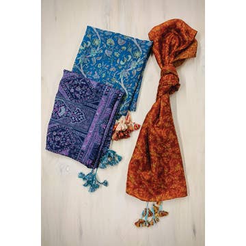 Recycled Silk Sari Scarf