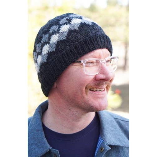 Diamond Pattern Lined Wool Hat