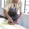 Mosaic Sage Block Print Cotton Tablecloth