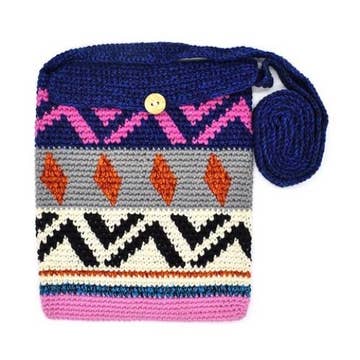 Cotton Crochet Passport Flap Bag