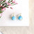 Turquoise Marble Glass Earrings