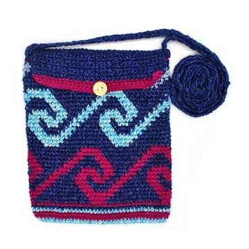 Cotton Crochet Passport Flap Bag