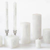 White/White Taper Candle - Set of 2