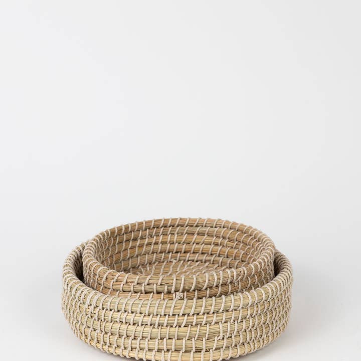 Round Kaisa Grass Cotton Wrap Basket