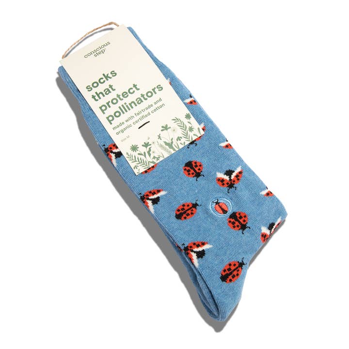 Blue Protect Ladybugs Socks
