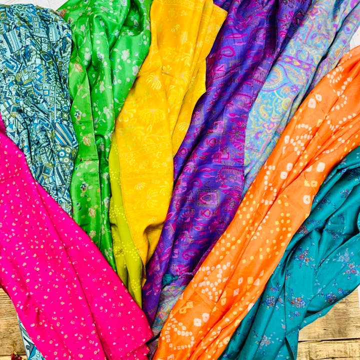 Recycled Silk Sari Scarf