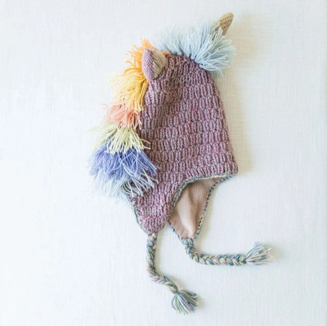 Adult Fleece-Lined Alpaca Blend Animal Hat