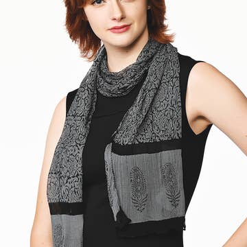 Black Sheela Chiffon Scarf