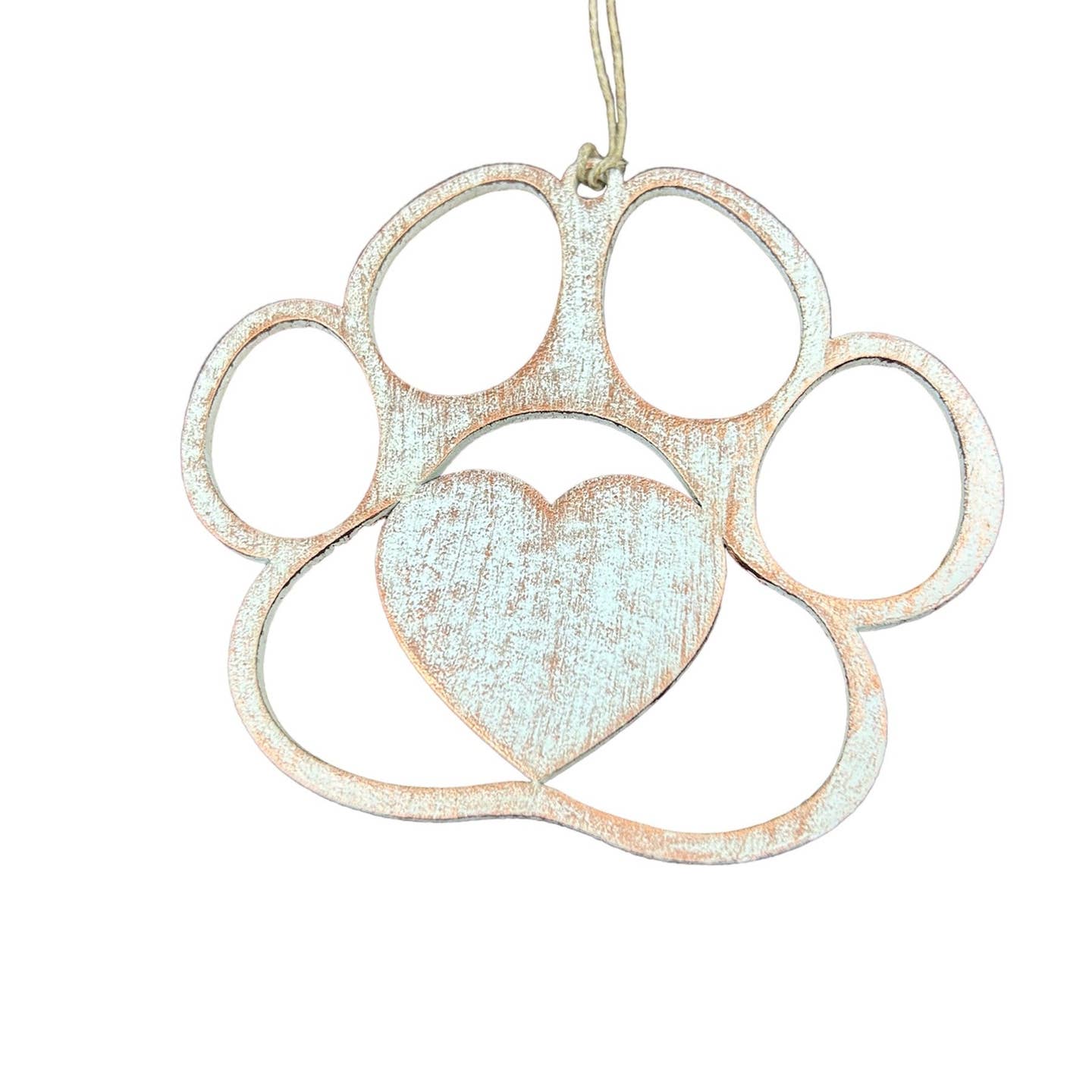 Wooden Dog Paw Ornament