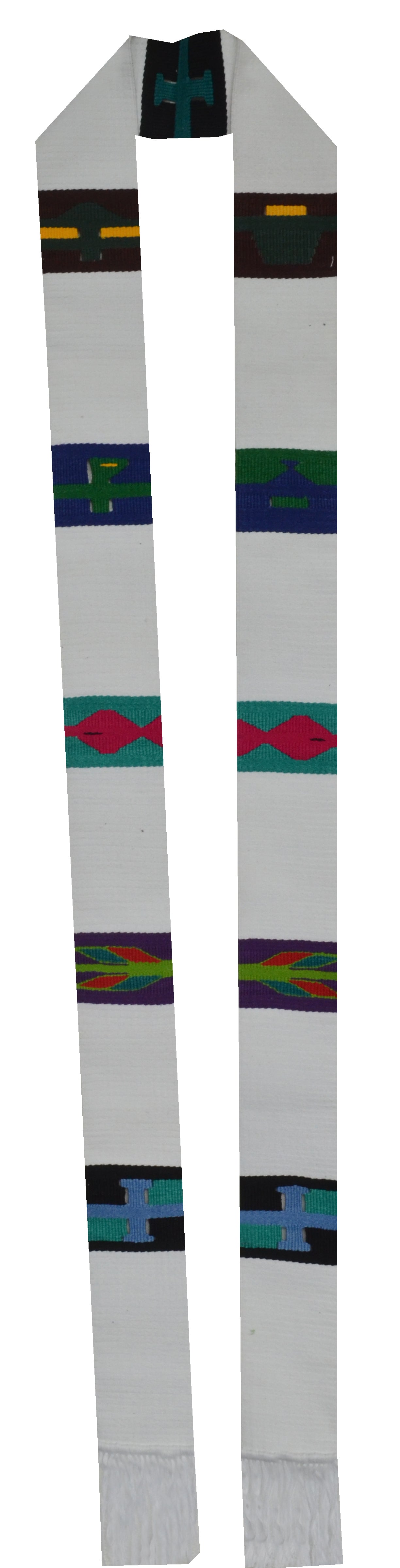 White Atitlan Clerical Stole