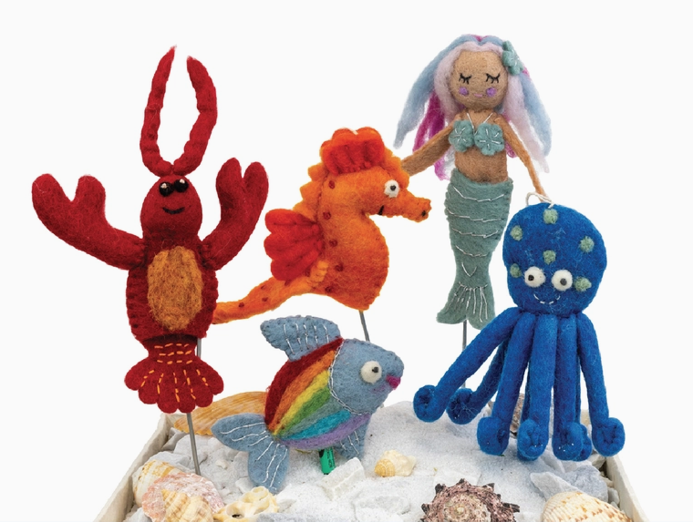 Felt Coastal Finger Puppet - Assorted